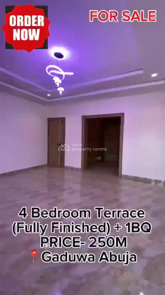 Luxury 4 Bedroom Terrace Duplex, Gaduwa Estate, Gaduwa, Abuja, Terraced Duplex for Sale