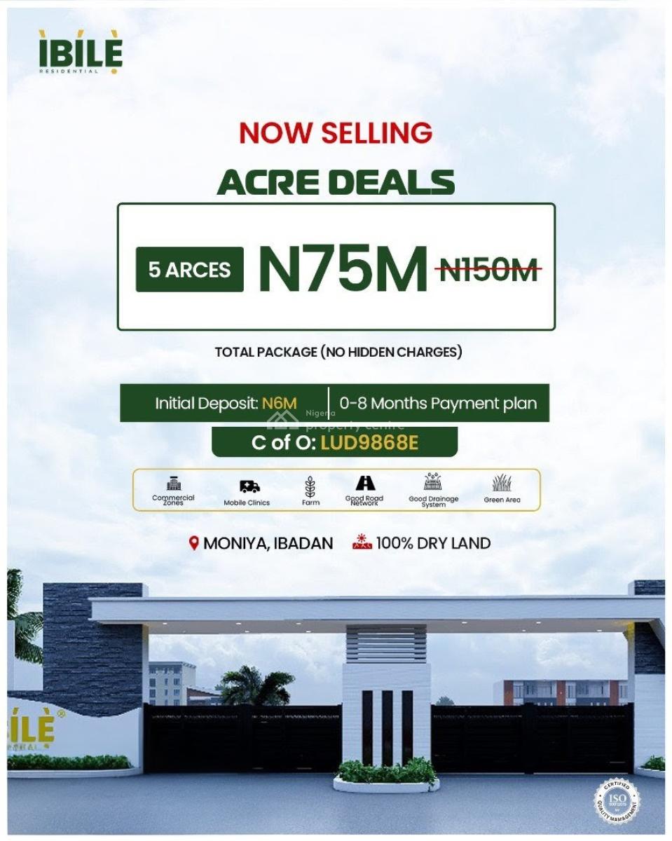Plots of Land Available in a Fast-growing Estate, Ibile Residential Estate, Moniya, Ibadan, Oyo, Mixed-use Land for Sale