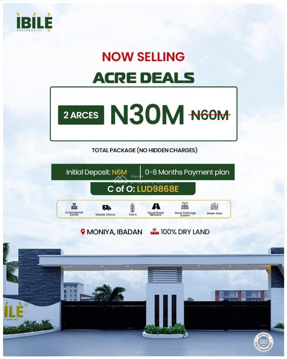 Plots of Land Available in a Fast-growing Estate, Ibile Residential Estate, Moniya, Ibadan, Oyo, Mixed-use Land for Sale
