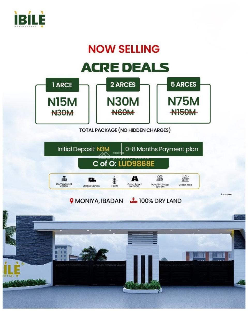 Plots of Land Available in a Fast-growing Estate, Ibile Residential Estate, Moniya, Ibadan, Oyo, Mixed-use Land for Sale