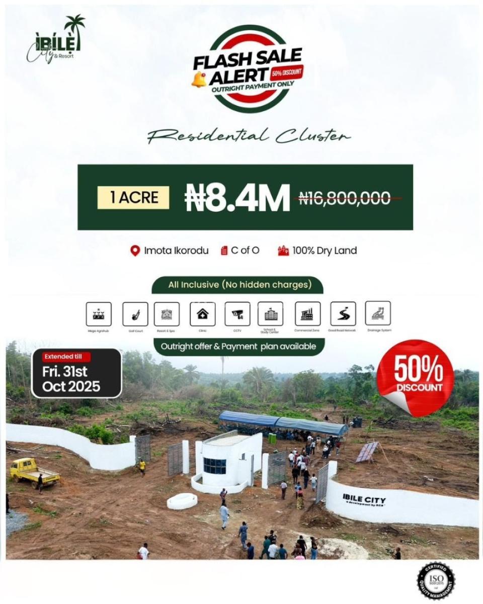 Plots of Land Available in a Fast-growing Estate at Discounted Prices, Ibile City and Resort, Imota, Ikorodu, Lagos, Mixed-use Land for Sale