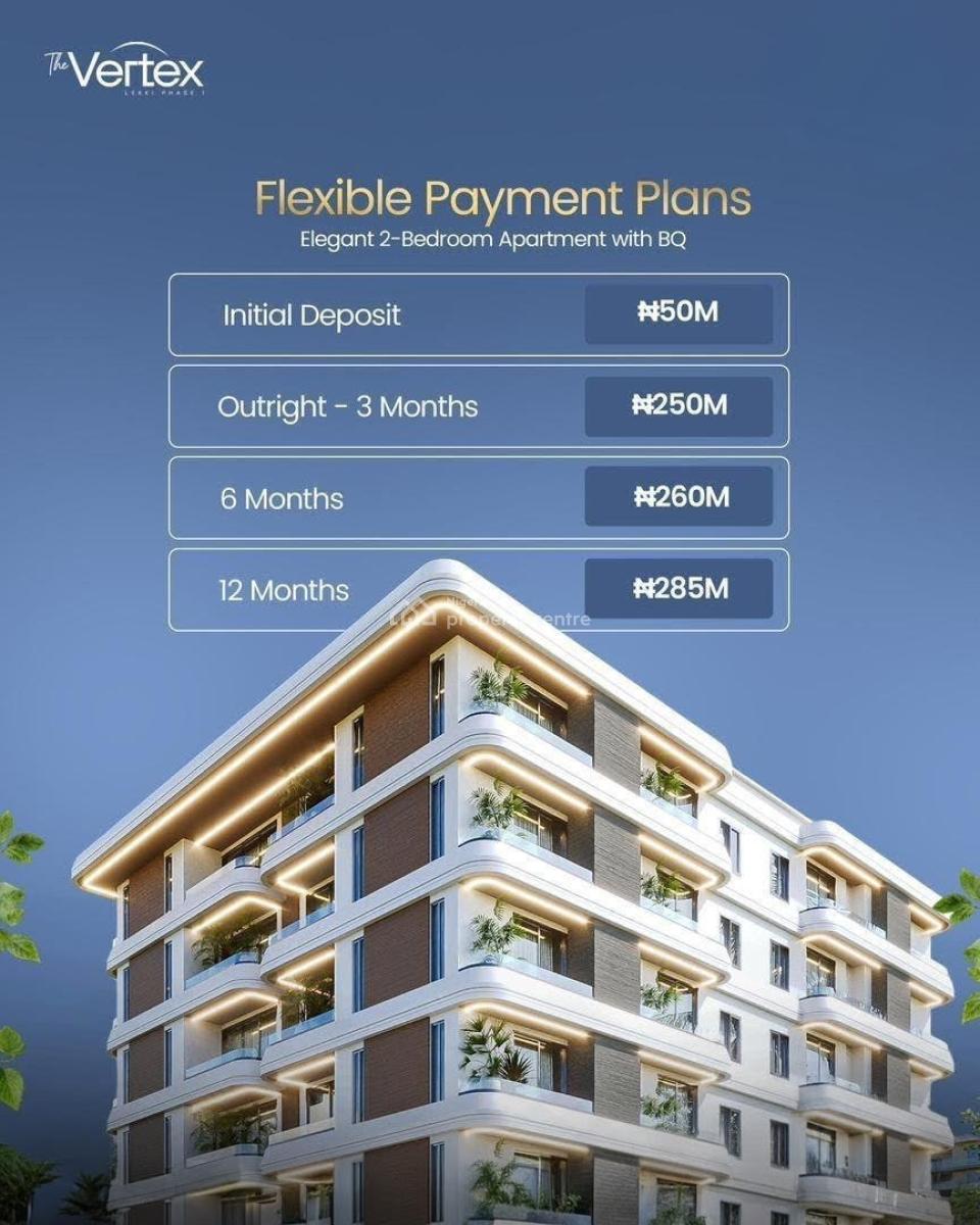 Luxury 2-bedroom Apartment with Excellent Facilities, The Vertex Estate, Lekki Phase 1, Lekki, Lagos, Block of Flats for Sale