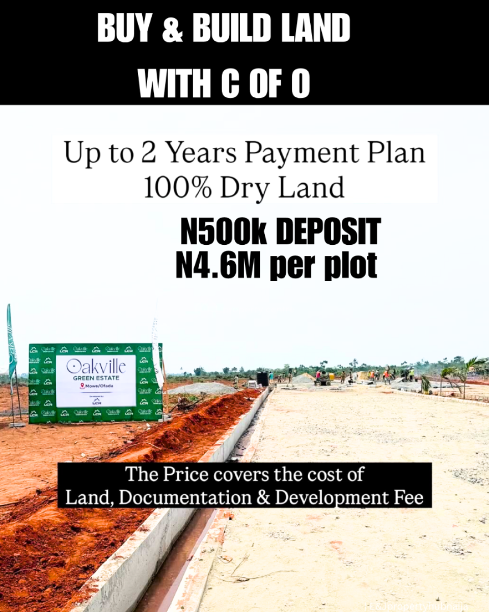 Most Affordable Land with C of O, Oakville Green Estate Mowe, Mowe Ofada, Ogun, Residential Land for Sale