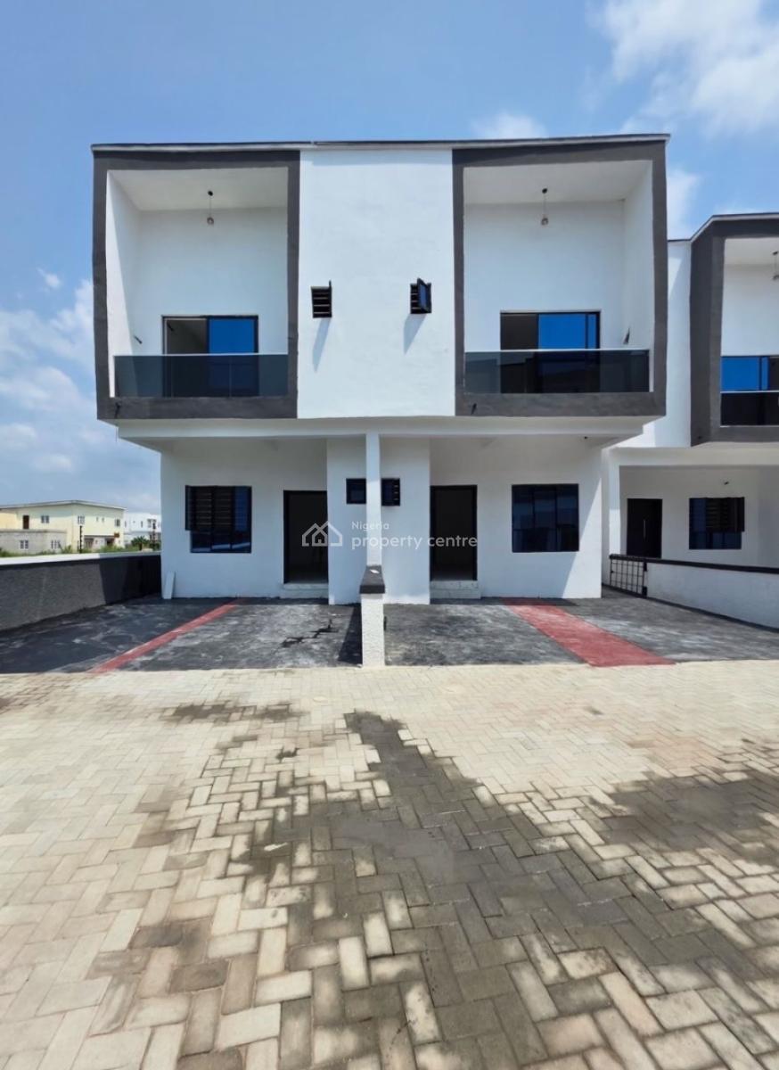Luxury Finished 4 Bedroom Terraced Duplex + Bq in a Communal, Atlantic Layout, Ajah, Lagos, Terraced Duplex for Sale