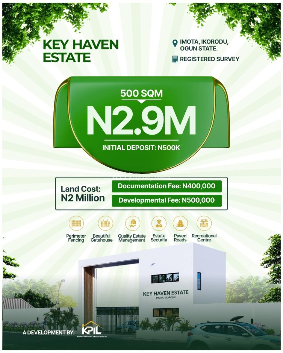 Land with Accessible Road Network and Free Documentation, Key Haven Estate in Imota Ikorodu for Sale with No Extra Charges, Km 46, Ogun, Mixed-use Land for Sale