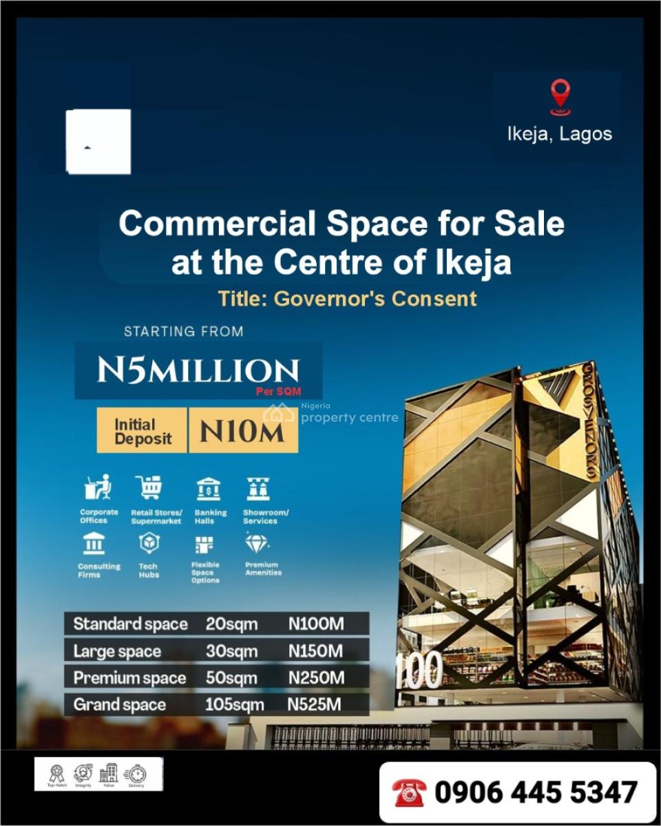 Office & Shop Spaces, Directly Facing Awolowo Way, Ikeja, Lagos, Office Space for Sale
