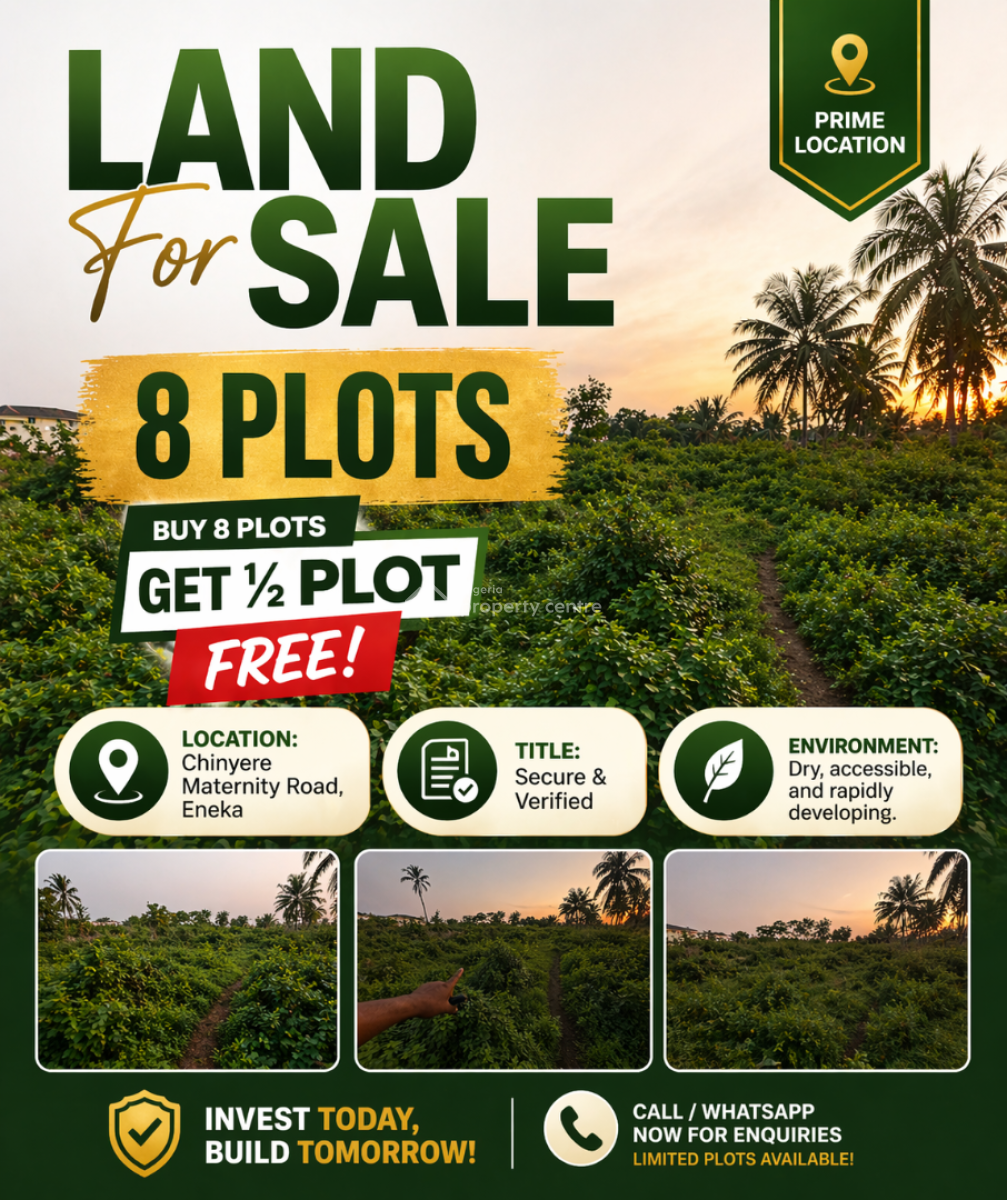 Buy 8 Plots, Get Extra Half Plot Free, Chinyere Maternity Road, Eneka, Port Harcourt, Rivers, Mixed-use Land for Sale