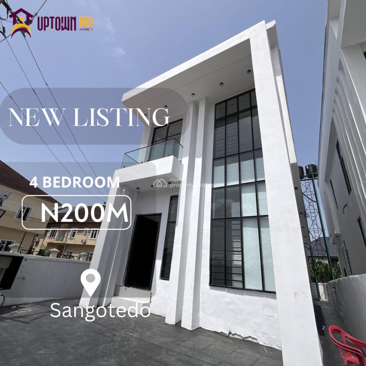 4 Bedroom Fully Detached Duplex, Sangotedo, Ajah, Lagos, Detached Duplex for Sale