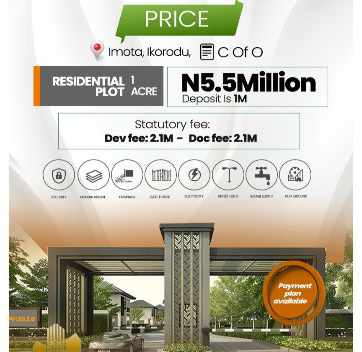 C of O Plots and Acres of Land, Imota, Ikorodu, Lagos, Residential Land for Sale