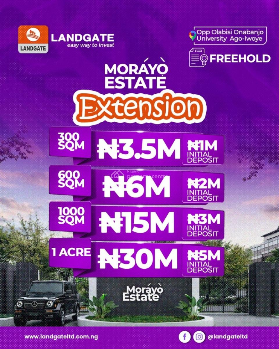 Affordable Plots of Residential Estate Land, Morayo Estate Ago-iwoye, Ijebu North, Ogun, Land for Sale