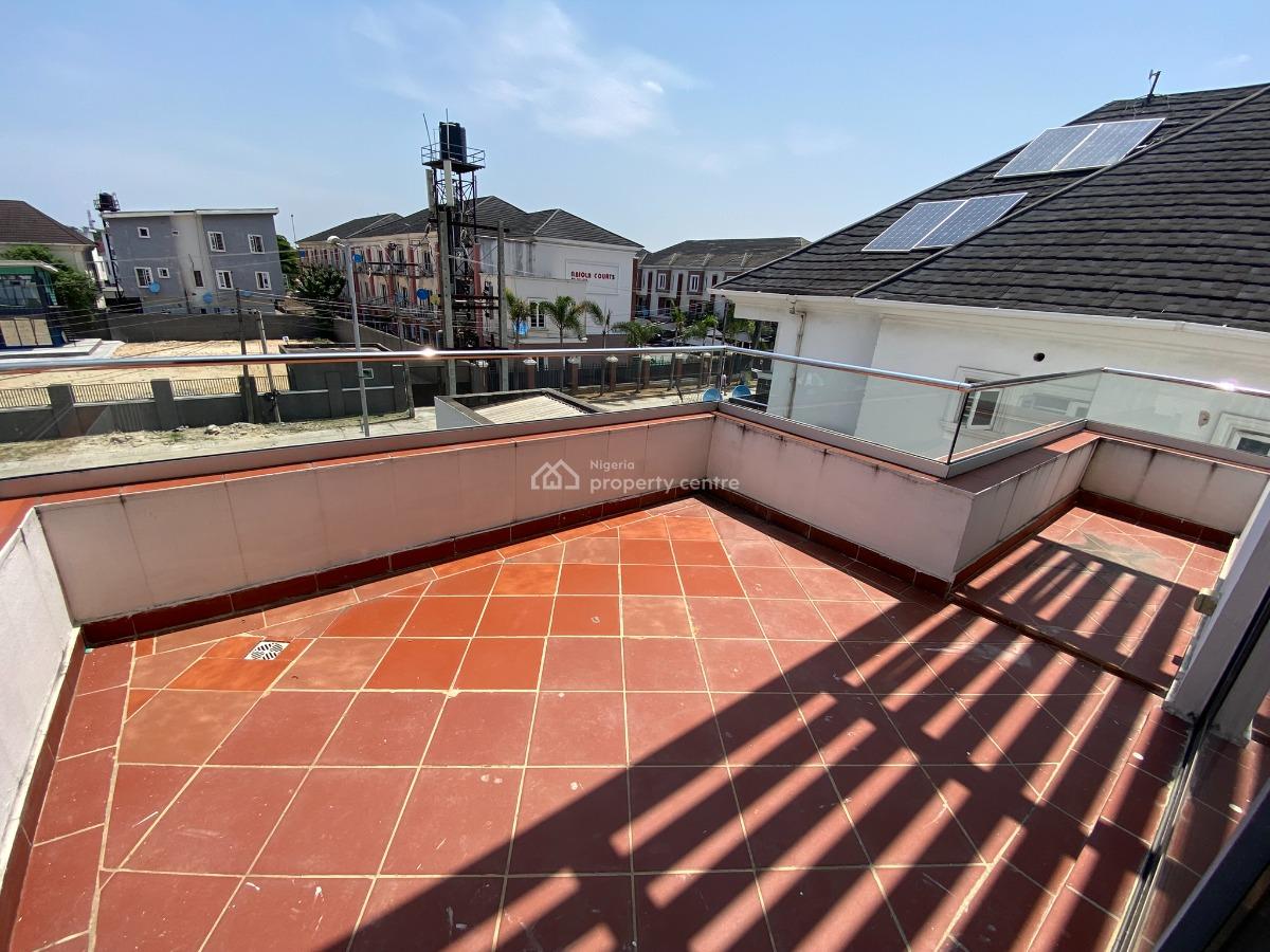Direct Brief 4 Bedroom Terraced Houses with Bq and Courtyard, Chevron Alternative, Lekki, Lagos, Terraced Duplex for Rent