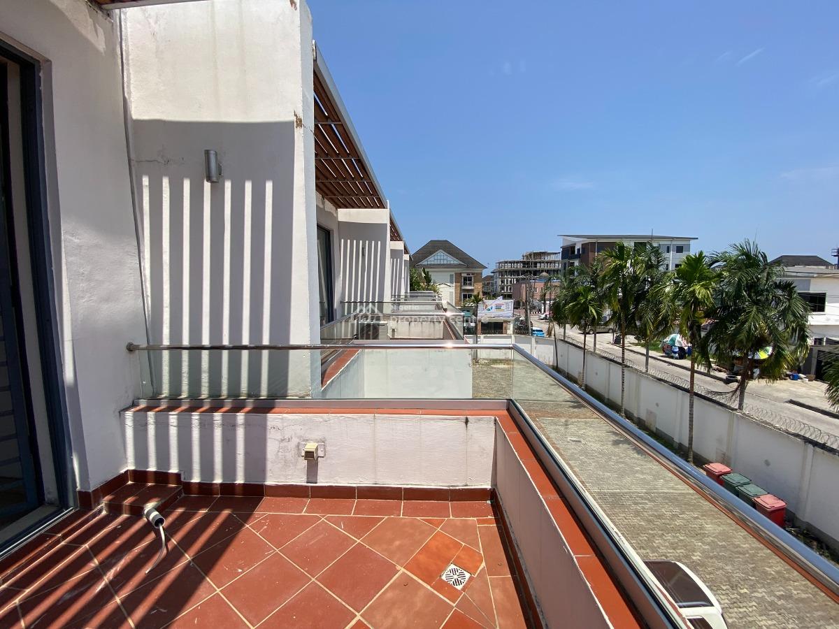 Direct Brief 4 Bedroom Terraced Houses with Bq and Courtyard, Chevron Alternative, Lekki, Lagos, Terraced Duplex for Rent