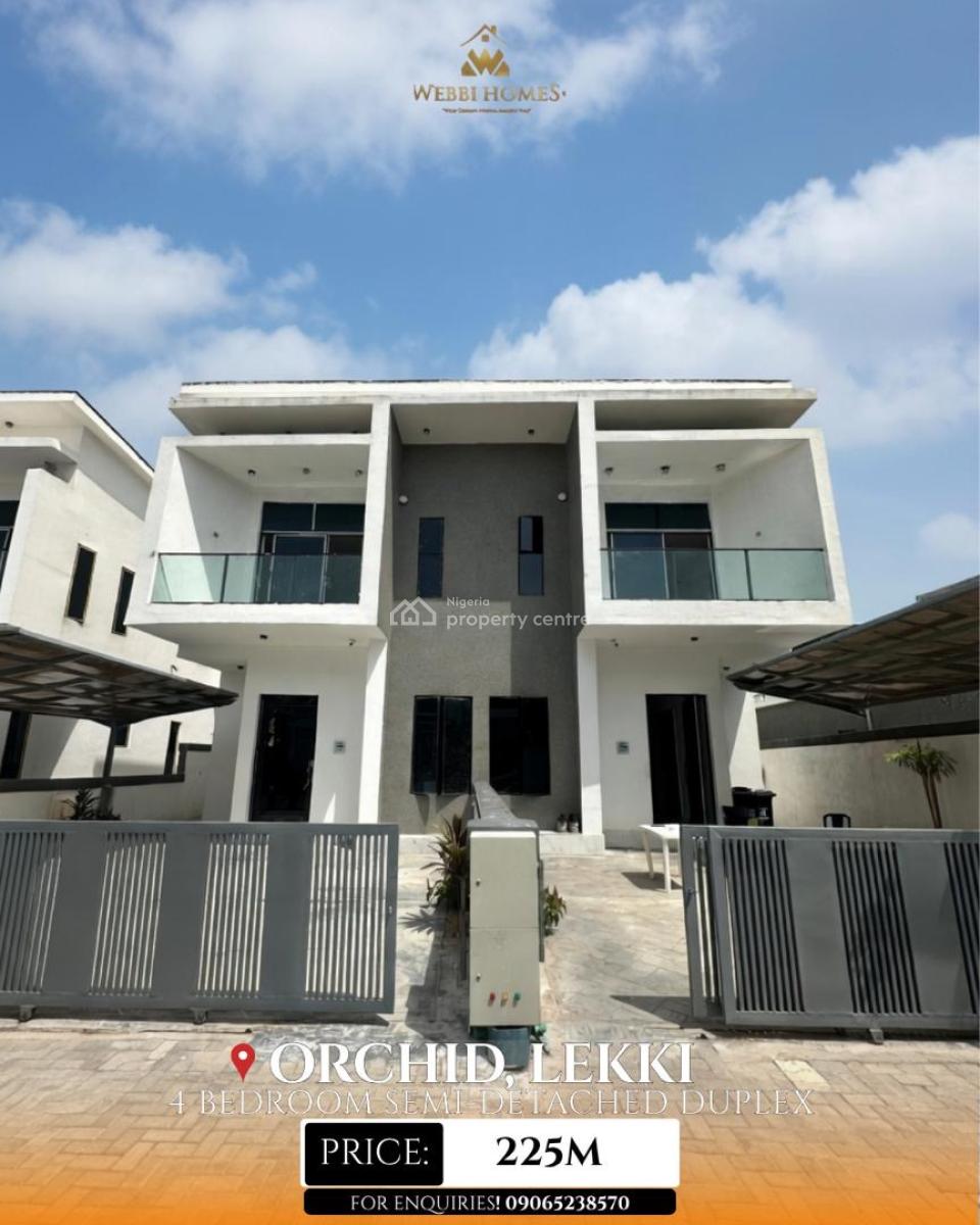 Luxurious 4 Bedroom Semi Detached, Lekki, Lekki, Lagos, Semi-detached Duplex for Sale