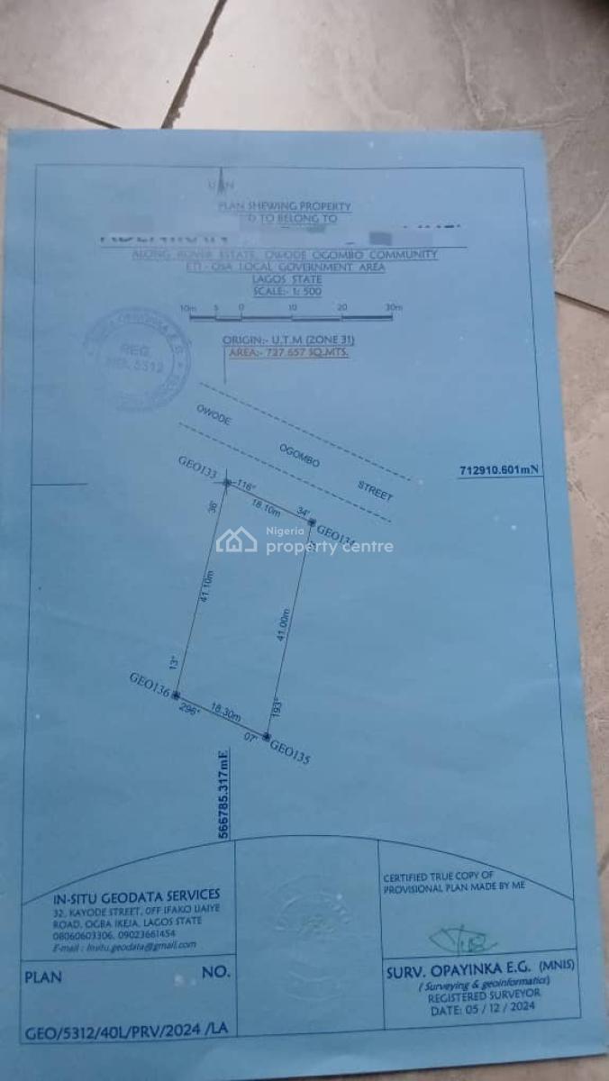 727sqm Plot of Land, Owode, Ogombo, Ajah, Lagos, Mixed-use Land for Sale