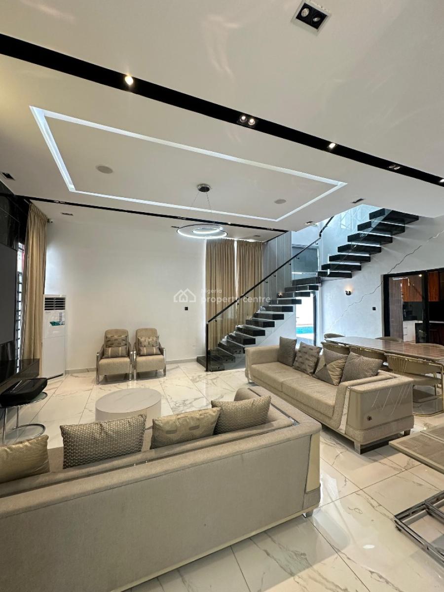 Fully Furnished 5 Bedroom Fully Detached Duplex with Bq, Gym, Cinema...., in a Secure Estate in Ologolo, Lekki, Lagos, Detached Duplex for Sale