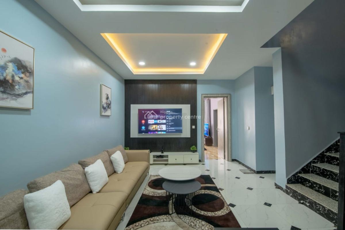 Fully Furnished Terrace of 4 Bedrooms and Bq, Guzape District, Abuja, Terraced Duplex for Rent