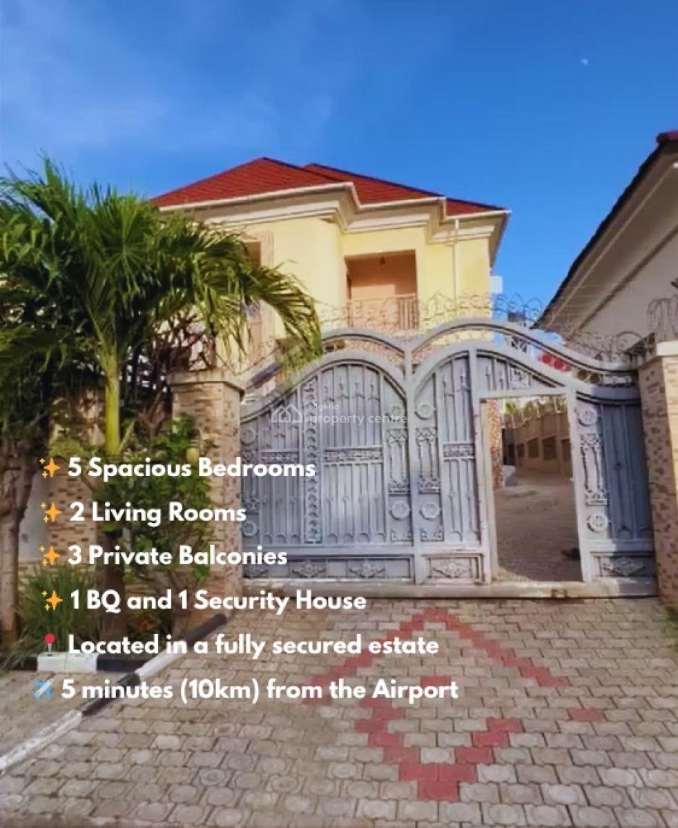 5 Bedroom Fully Detached Duplex + Bq, Airport Road, Lugbe District, Abuja, Detached Duplex for Sale