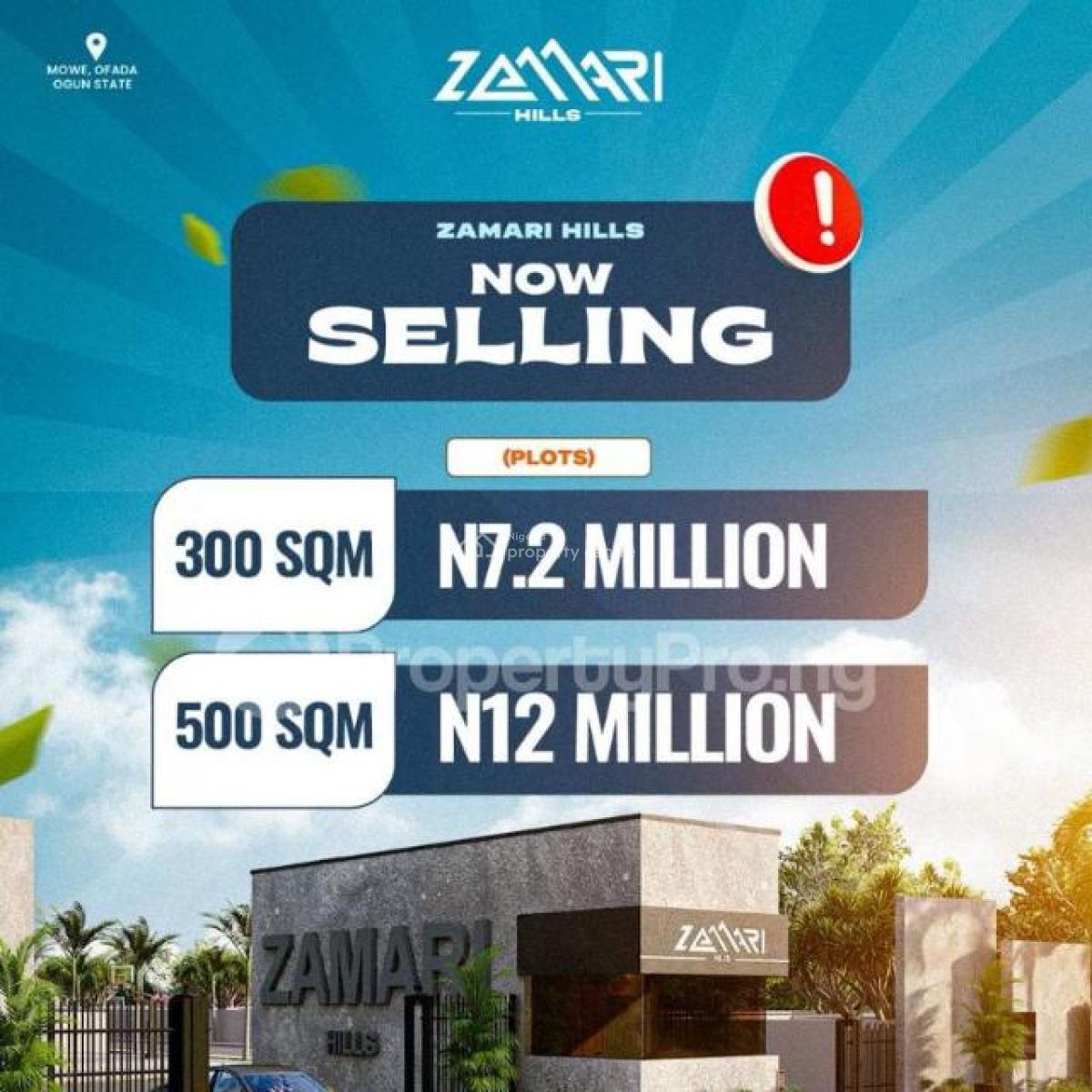 Zamari Hills: a Buy and Build Dry Land Inside an Estate, Along Mowe Ofada Interchange Road, Mowe Ofada, Ogun, Residential Land for Sale