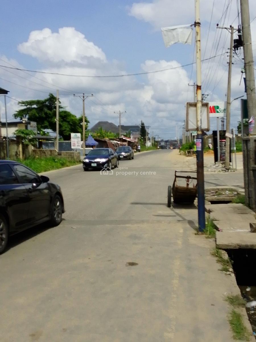 One & Half Plot of Land Directly on The Road, Shell Cooperative, Eliozu, Port Harcourt, Rivers, Commercial Land for Sale