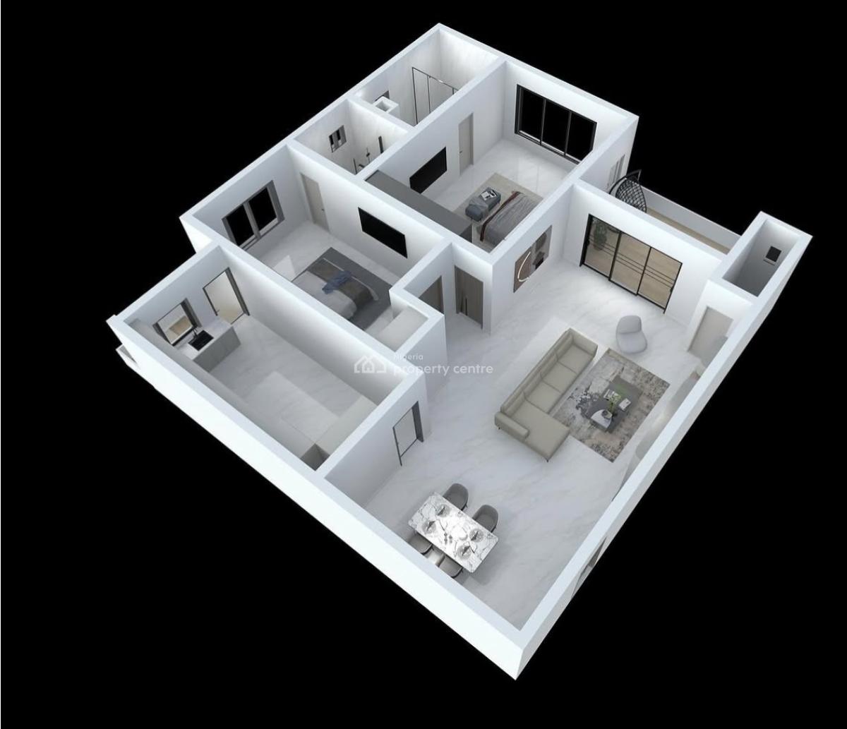 Luxury 2 Bedroom Apartments, Off Admiralty / Foreshore, Lekki Phase 1, Lekki, Lagos, Flat / Apartment for Sale