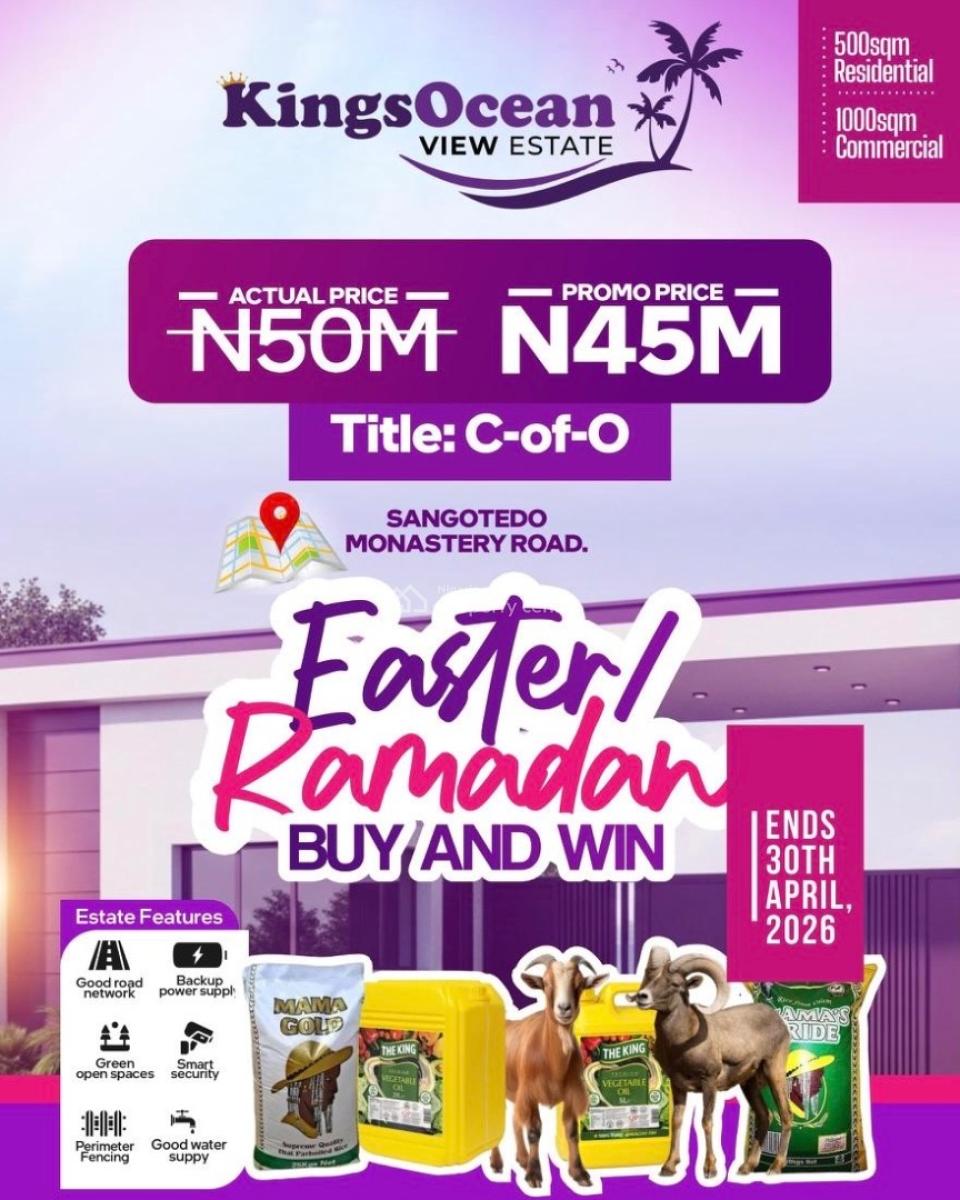 Affordable and Verified Dry Land, King Ocean Located Off Monastery Facing Lagos-calabar Coastal Road, Sangotedo, Ajah, Lagos, Mixed-use Land for Sale