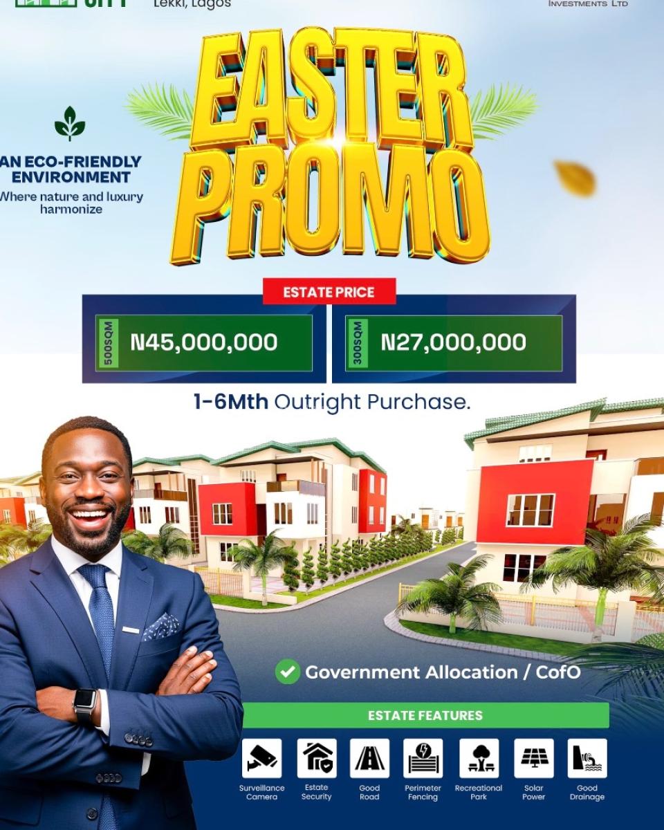 Affordable and Verified Dry, Landview City C of O Located Behind Amen Estate Idado, Eleko, Ibeju Lekki, Lagos, Mixed-use Land for Sale