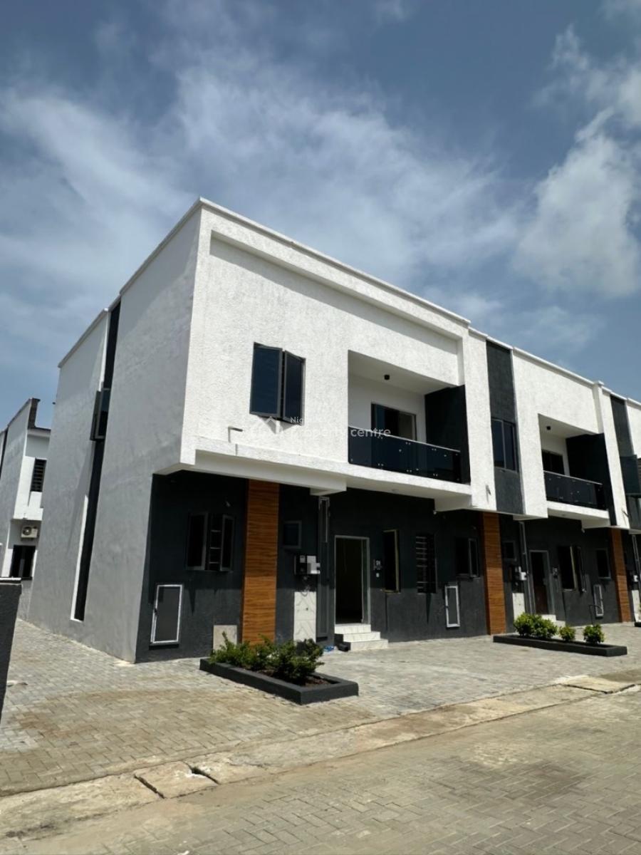 Brand New 3 Bedroom Duplex with Solar Panels Inside Fully Serviced Estate, Cannan Estate, Sangotedo, Ajah, Lagos, Terraced Duplex for Rent