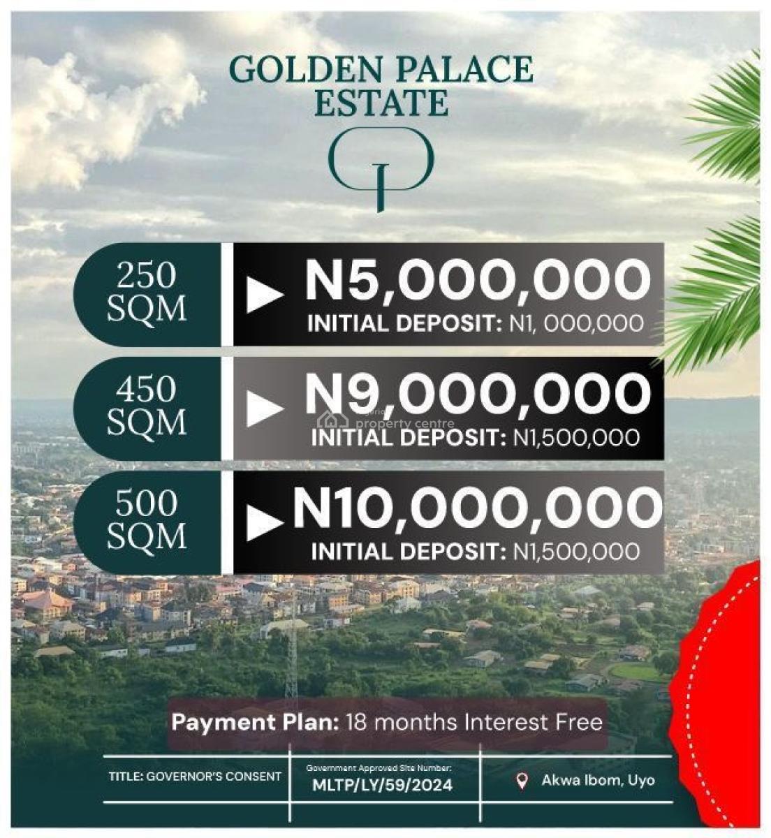 Affordable and Developed Dry Land, Golden Palace Located Off Aka-nung Udoe-eket Road, Uyo, Akwa Ibom, Mixed-use Land for Sale