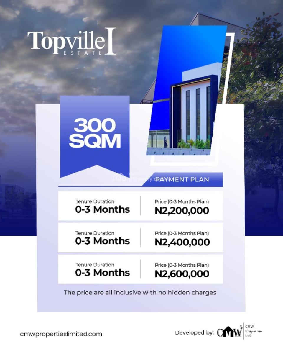 Land with Registered Survey and Deed of Assignment, Topville Estate Phase 1, Tomoba, Epe, Lagos, Residential Land for Sale