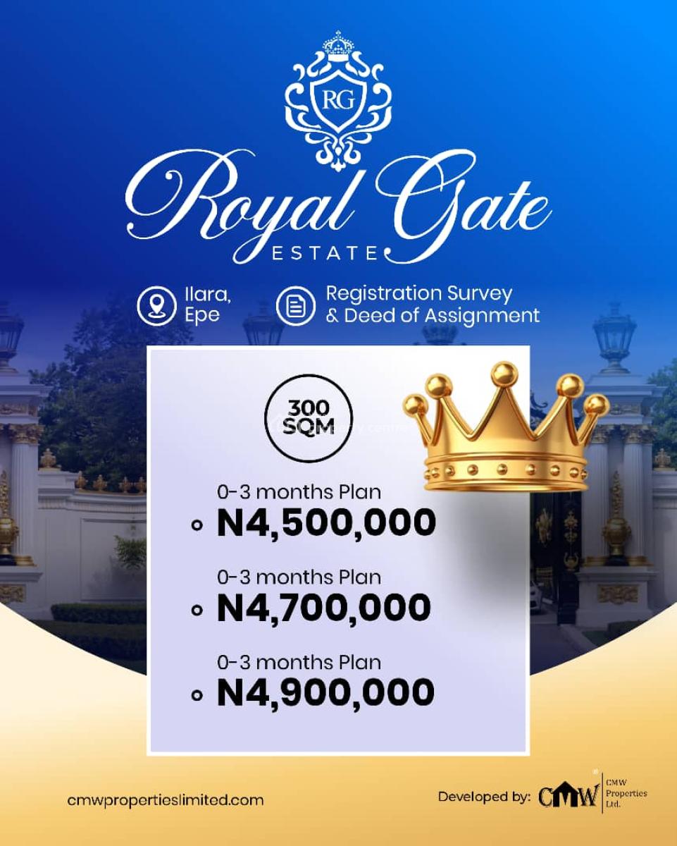 Land with C of O in View, Royal Gate Estate Located at Okenla Selling Fast, Epe, Lagos, Residential Land for Sale