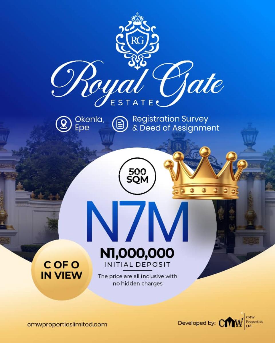 Land with C of O in View, Royal Gate Estate Located at Okenla Selling Fast, Epe, Lagos, Residential Land for Sale