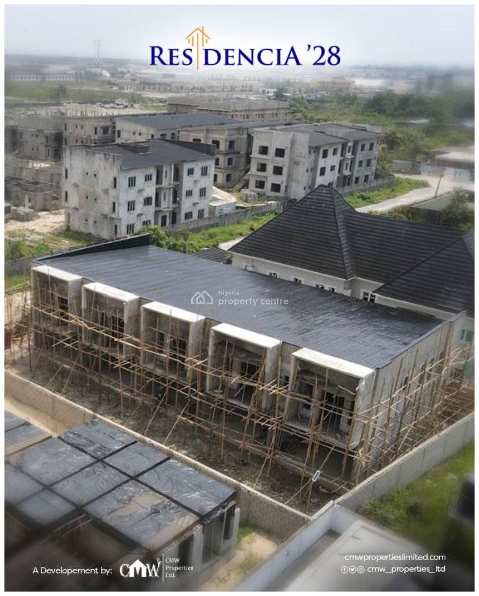 Luxury 3 Bedroom Terraced Duplex + Bq with Government Allocation, Residencia 28 Located at Lekki Scheme 2, Ajah, Lagos, Terraced Duplex for Sale