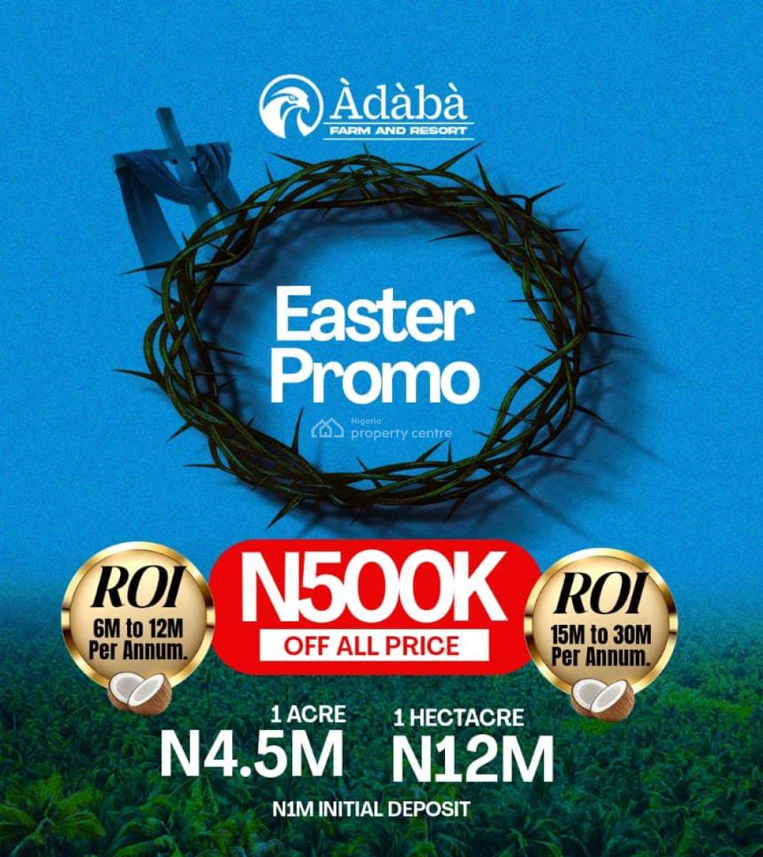 Farmland with High Returns on Investment, Adaba Farm and Resort Located at Owode Lga, Km 46, Ogun, Residential Land for Sale