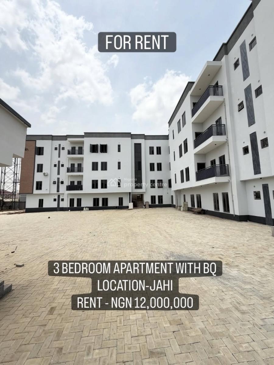 3 Bedroom Apartment with Bq, Jahi Gilmore Abuja, Jahi, Abuja, Flat / Apartment for Sale