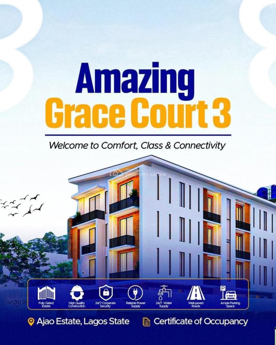 2 Bedroom Apartment with Excellent Facilities in a Gated Estate, Amazing Grace Court 3, Ajao Estate, Isolo, Lagos, Block of Flats for Sale