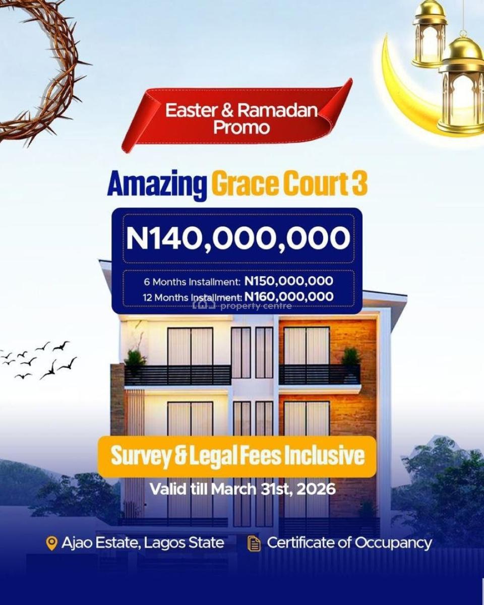 Luxury 3 Bedrooms with Excellent Facilities and Bq, Votic 1 ( Venice of The Island Court 1) / Richland Gardens Estate, Shappatti, Lekki Expressway, Lekki, Lagos, House for Sale