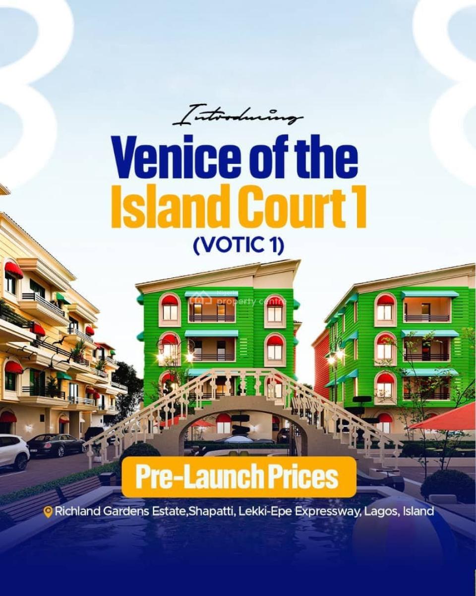 Luxury 3 Bedroom Maisonettes with Bq and Lift, Votic 1 ( Venice of The Island Court 1) / Richland Gardens Estate, Lekki Expressway, Lekki, Lagos, House for Sale