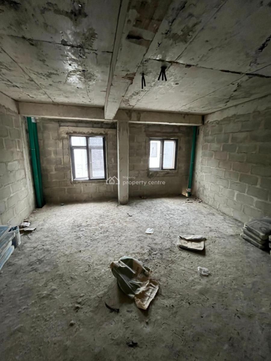 Contemporarily Built Carcass 4 Bedrooms Townhouse with Bq, Medina, Gbagada, Lagos, House for Sale