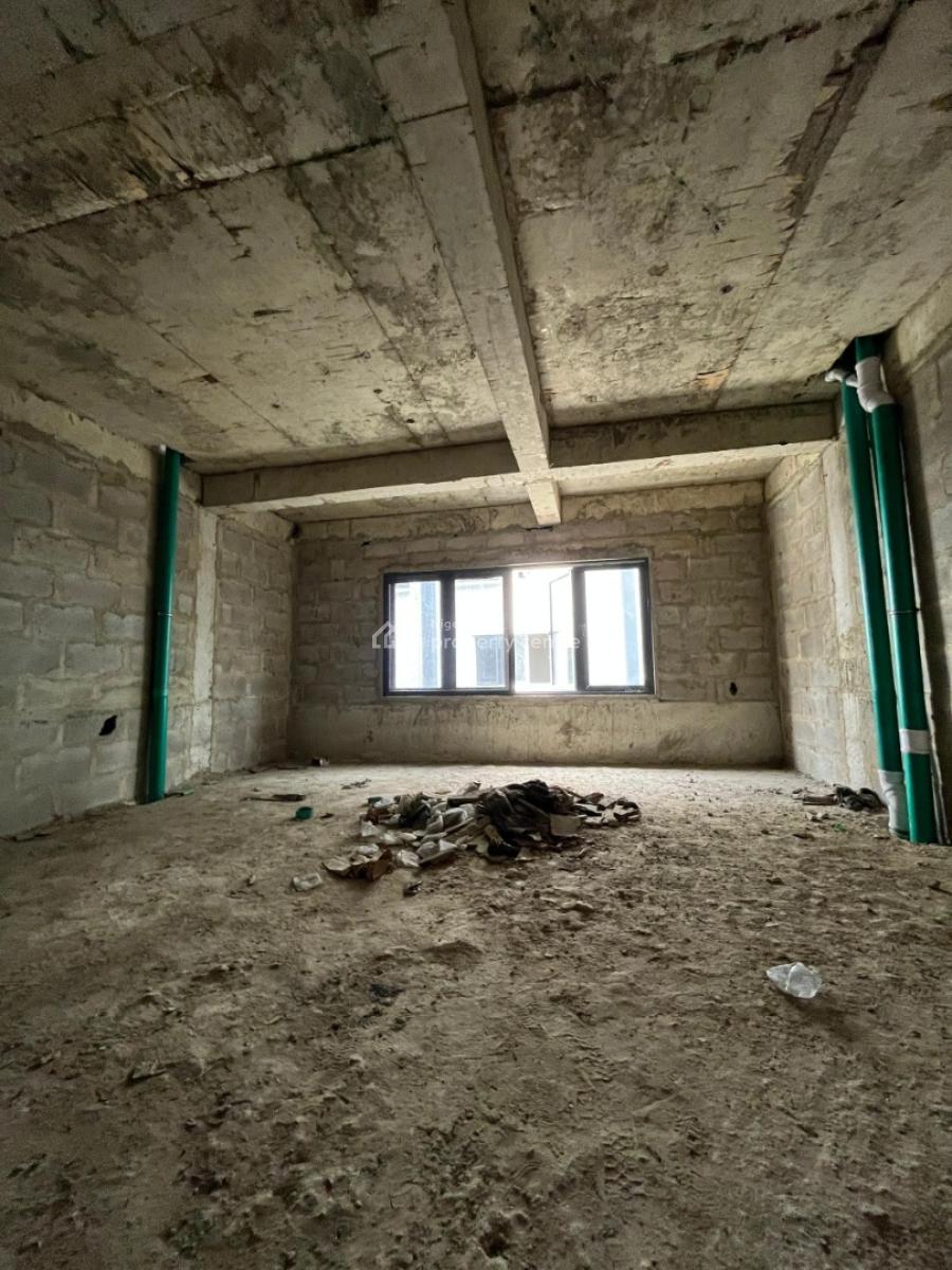 Contemporarily Built Carcass 4 Bedrooms Townhouse with Bq, Medina, Gbagada, Lagos, House for Sale