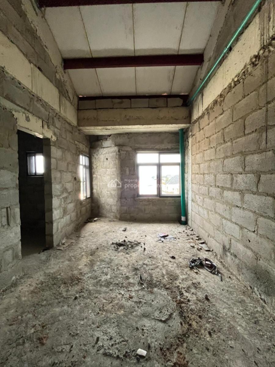 Contemporarily Built Carcass 4 Bedrooms Townhouse with Bq, Medina, Gbagada, Lagos, House for Sale