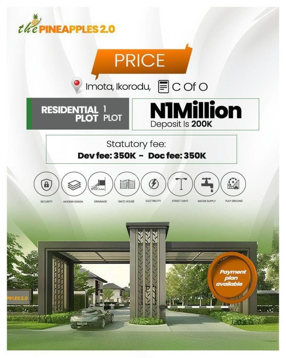 Affordable Residential Plots in a Serene Gated Estate, The Pineapples 2.0, Imota, Ikorodu, Lagos, Residential Land for Sale