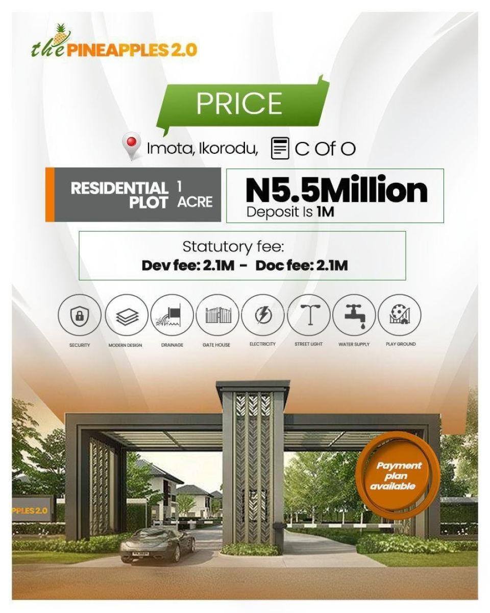Affordable Residential Plots in a Serene Gated Estate, The Pineapples 2.0, Imota, Ikorodu, Lagos, Residential Land for Sale