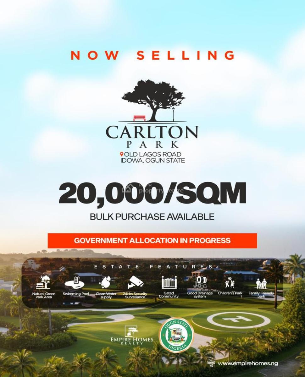 Carlton Park Estate -- Gated Residential Land, Idowa Along Old Ikorodu Road, Ijebu Ode, Ogun, Residential Land for Sale