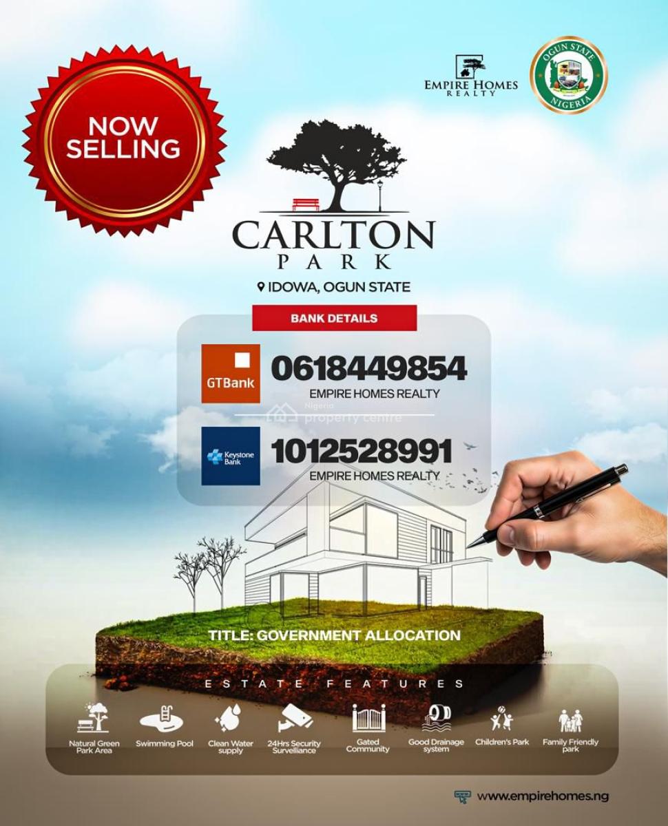 Carlton Park Estate -- Gated Residential Land, Idowa Along Old Ikorodu Road, Ijebu Ode, Ogun, Residential Land for Sale