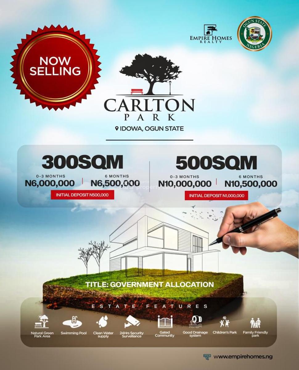 Carlton Park Estate -- Gated Residential Land, Idowa Along Old Ikorodu Road, Ijebu Ode, Ogun, Residential Land for Sale
