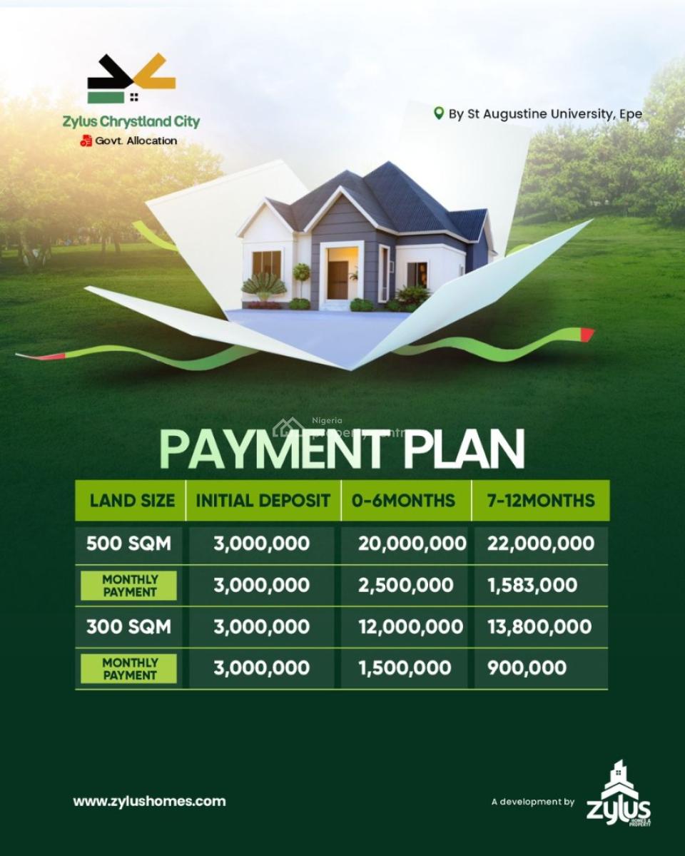 Land with C of O, Zylus Chrystland City, By St Augustine University, Epe, Lagos, Residential Land for Sale