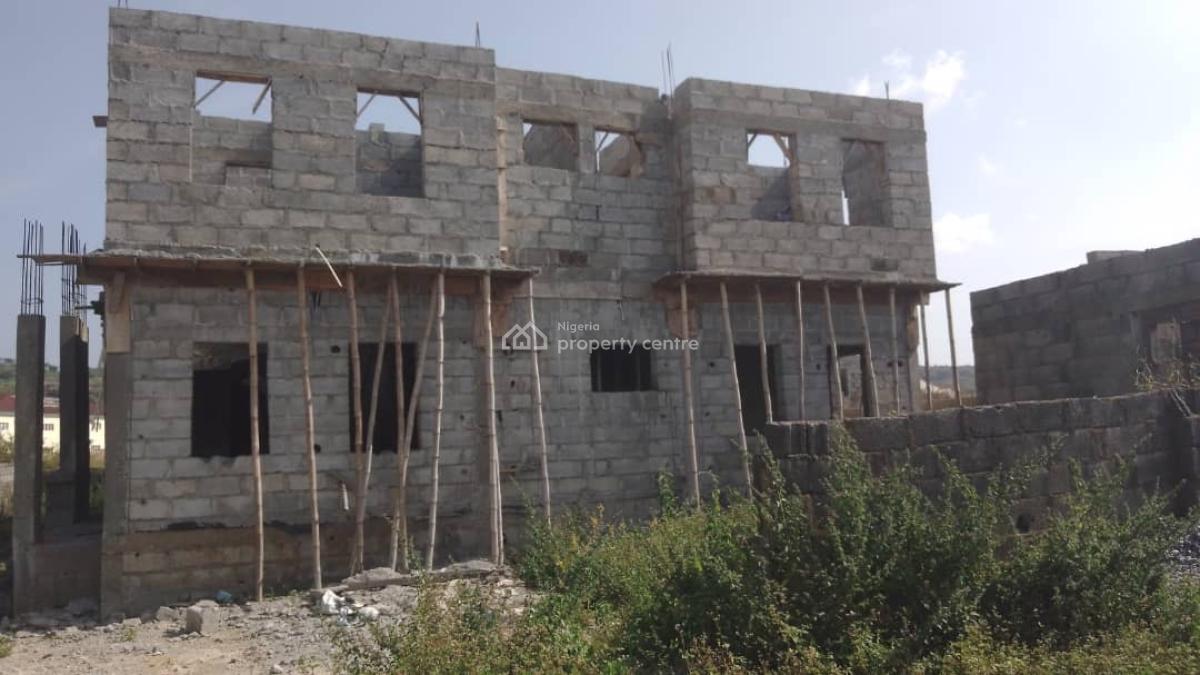 Well-built 4 Bedroom Carcass Duplex, Peyi Extension, Ushafa, Bwari, Abuja, Semi-detached Duplex for Sale