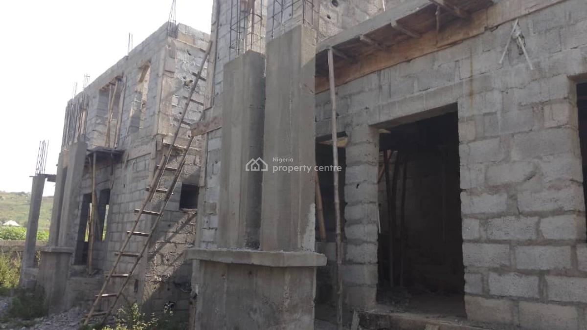 Well-built 4 Bedroom Carcass Duplex, Peyi Extension, Ushafa, Bwari, Abuja, Semi-detached Duplex for Sale