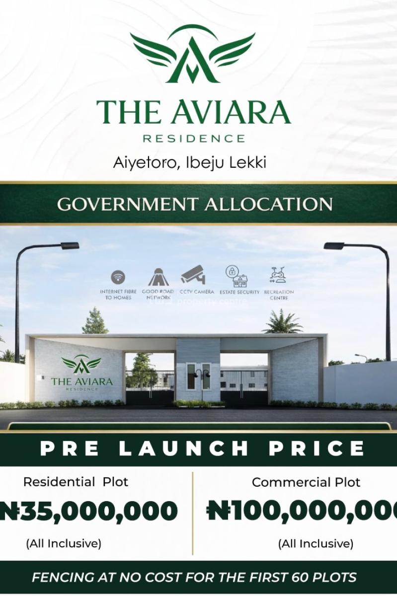 Developed Dry Land for Buy and Build, The Aviara 15mins Drive to New Proposed International Airport Aiyetoro, Ibeju Lekki, Lagos, Mixed-use Land for Sale