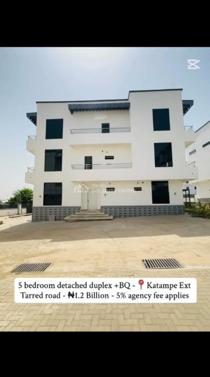 5 Bedroom Detached Duplex, Bq,, Katampe Extension, Katampe, Abuja, Detached Duplex for Sale